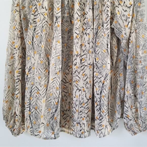 Lovestitch Black and Tan Peasant Blouse S / M - Picture 9 of 10